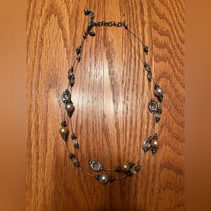 Chico's Silver and Gold Beaded Necklace